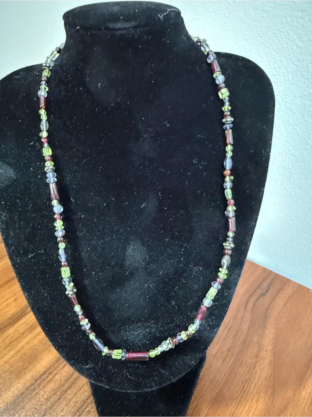 Vintage Multi-colored Glass Bead Necklace - Women Jewelry